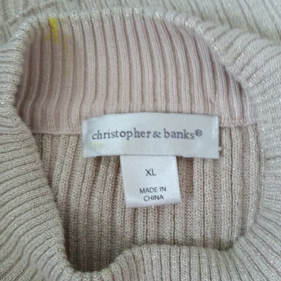 Christopher Banks Beige Sleeveless Turtleneck - Picture 4 of 4